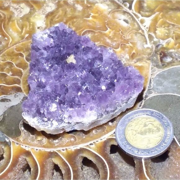 Hand Crafted Other - 2" Triangular Amethyst Crystal Cluster